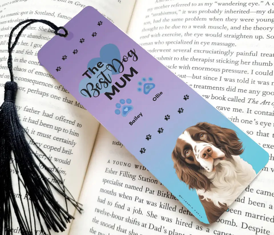 dog breed bookmark for mum custom design