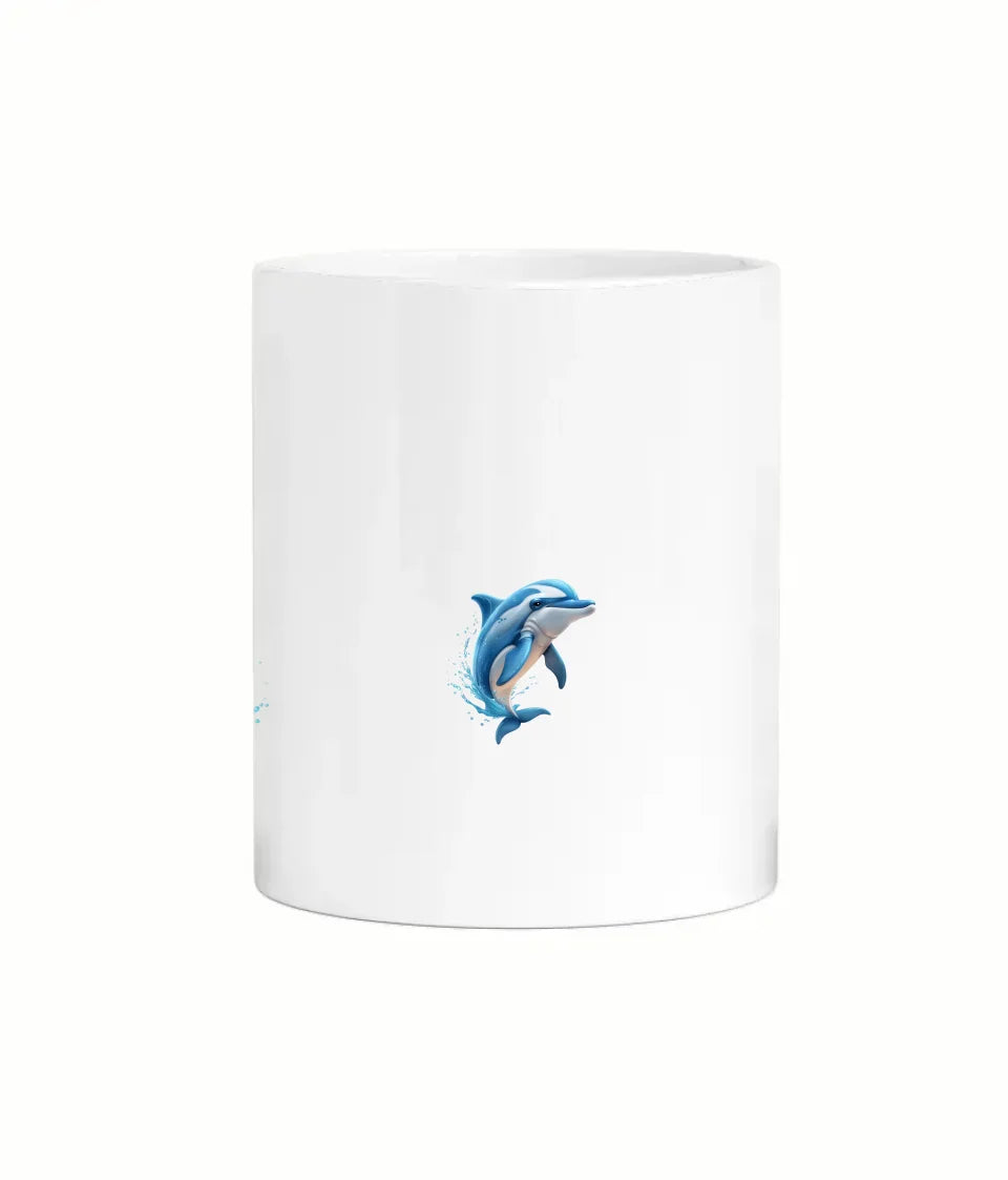 Ocean-inspired dolphin coffee cup