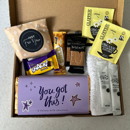 You got this Inspirational letterbox gift set with self care items and treats