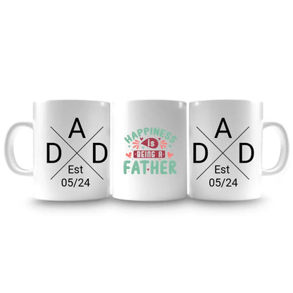 DAD Mug with Personalised Year all round view