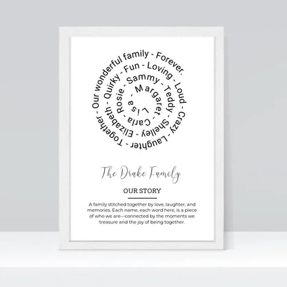 Spiral Family Print for Special Occasions