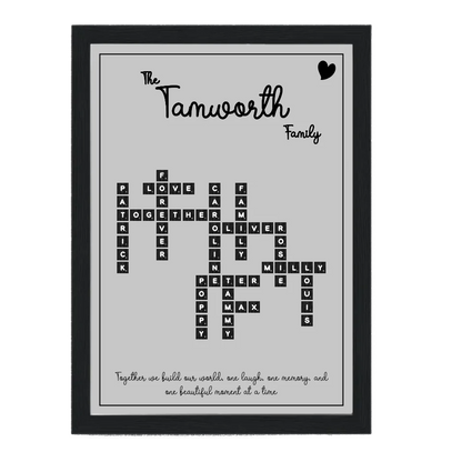 Custom Family Scrabble Print Gift