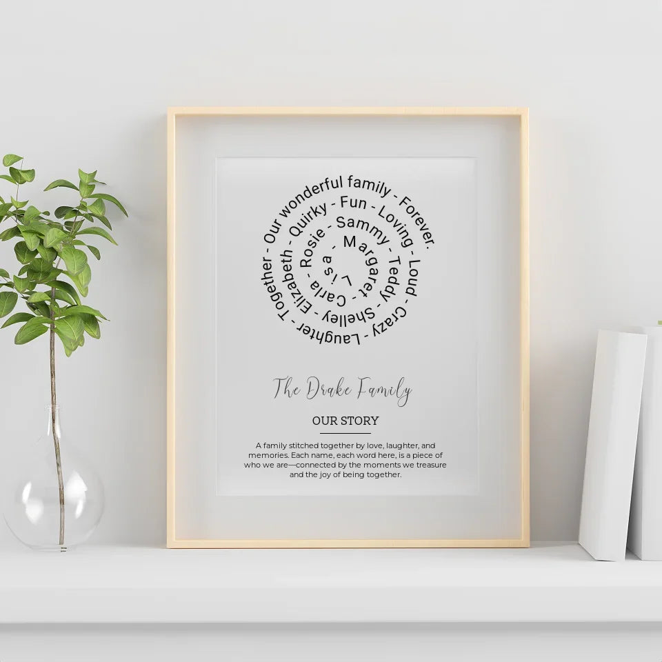 Personalised Spiral Family Gift