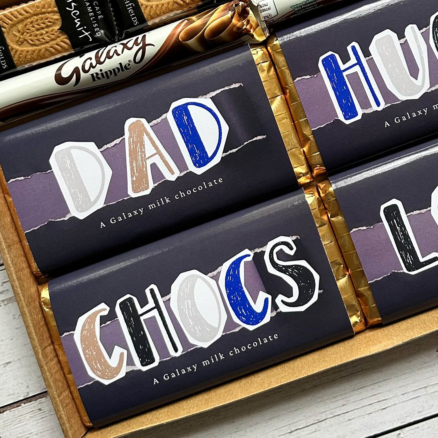Chocolate bars with personalized packaging - fathers day chocolate gift