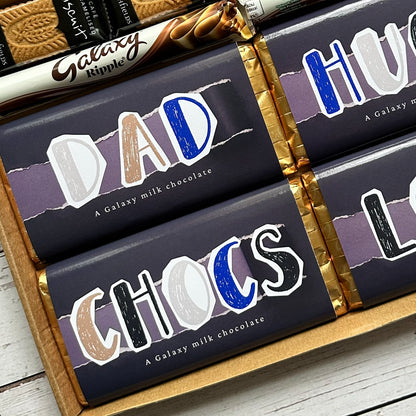 Chocolate bars with personalized packaging - fathers day chocolate gift