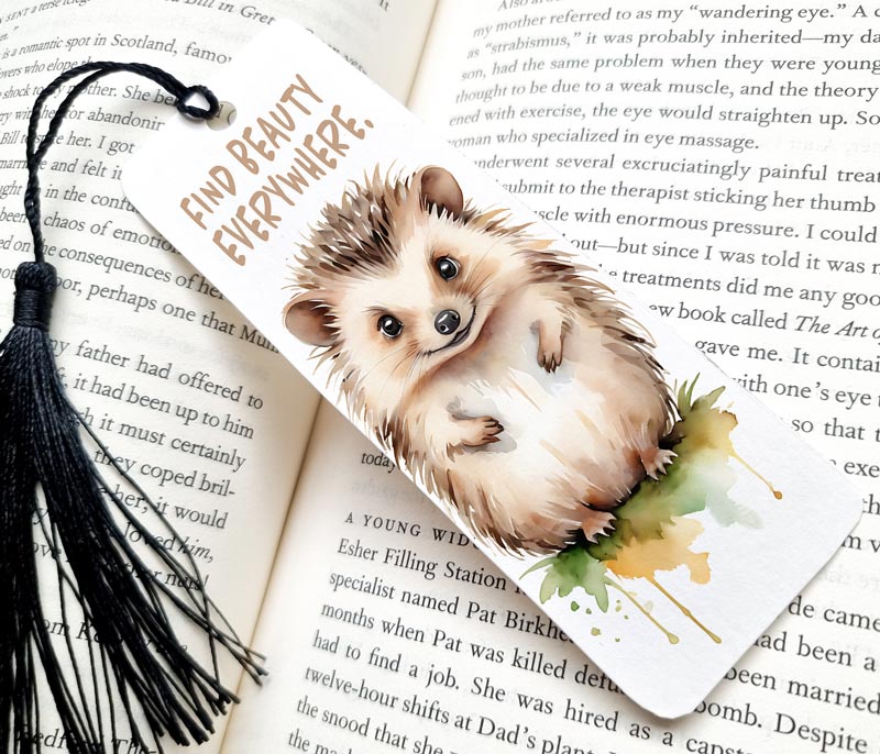 Find Beauty Everywhere Hedgehog Bookmark