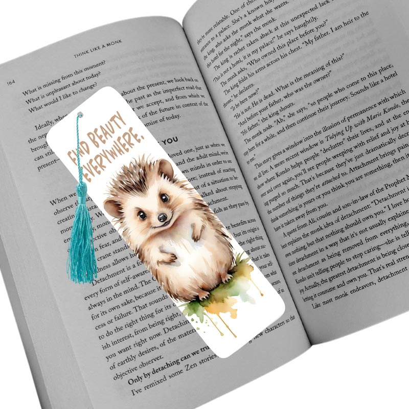 Find Beauty Everywhere Hedgehog Bookmark