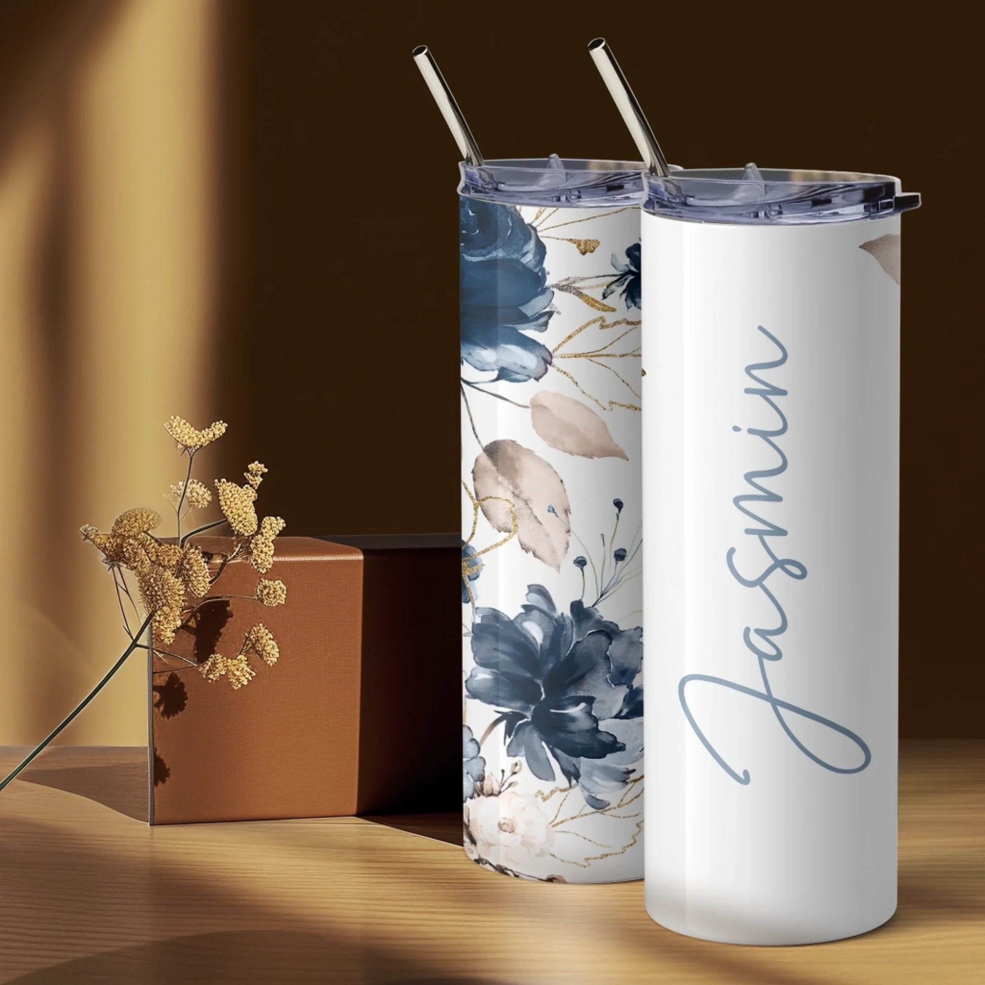 stylish floral tumbler gift for mums and friends