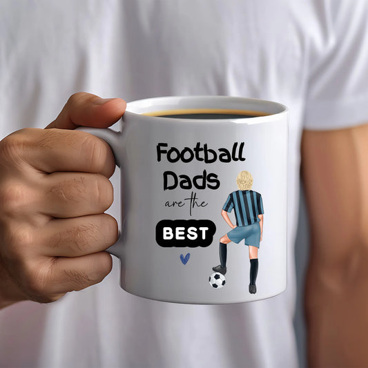 personalised football dad mug with custom outfit