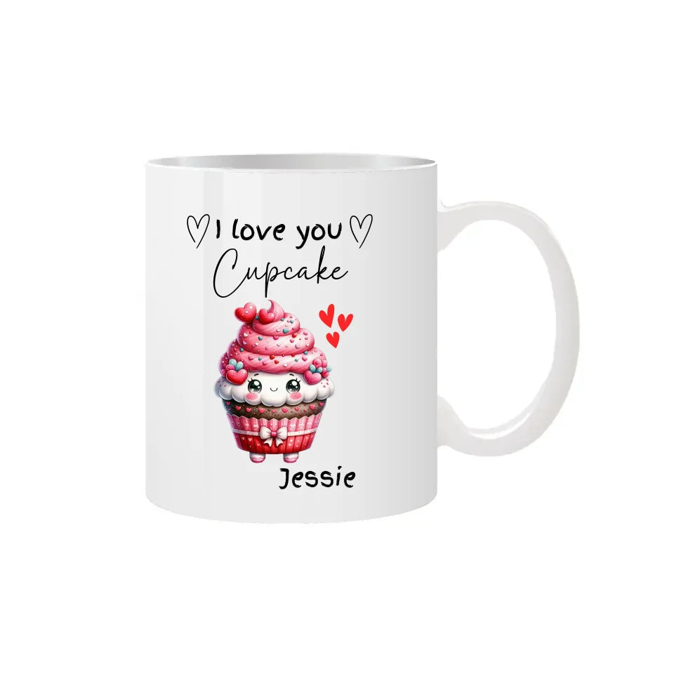 Fun romantic cupcake lover’s mug