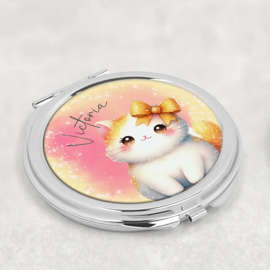 cat lover compact mirror uk