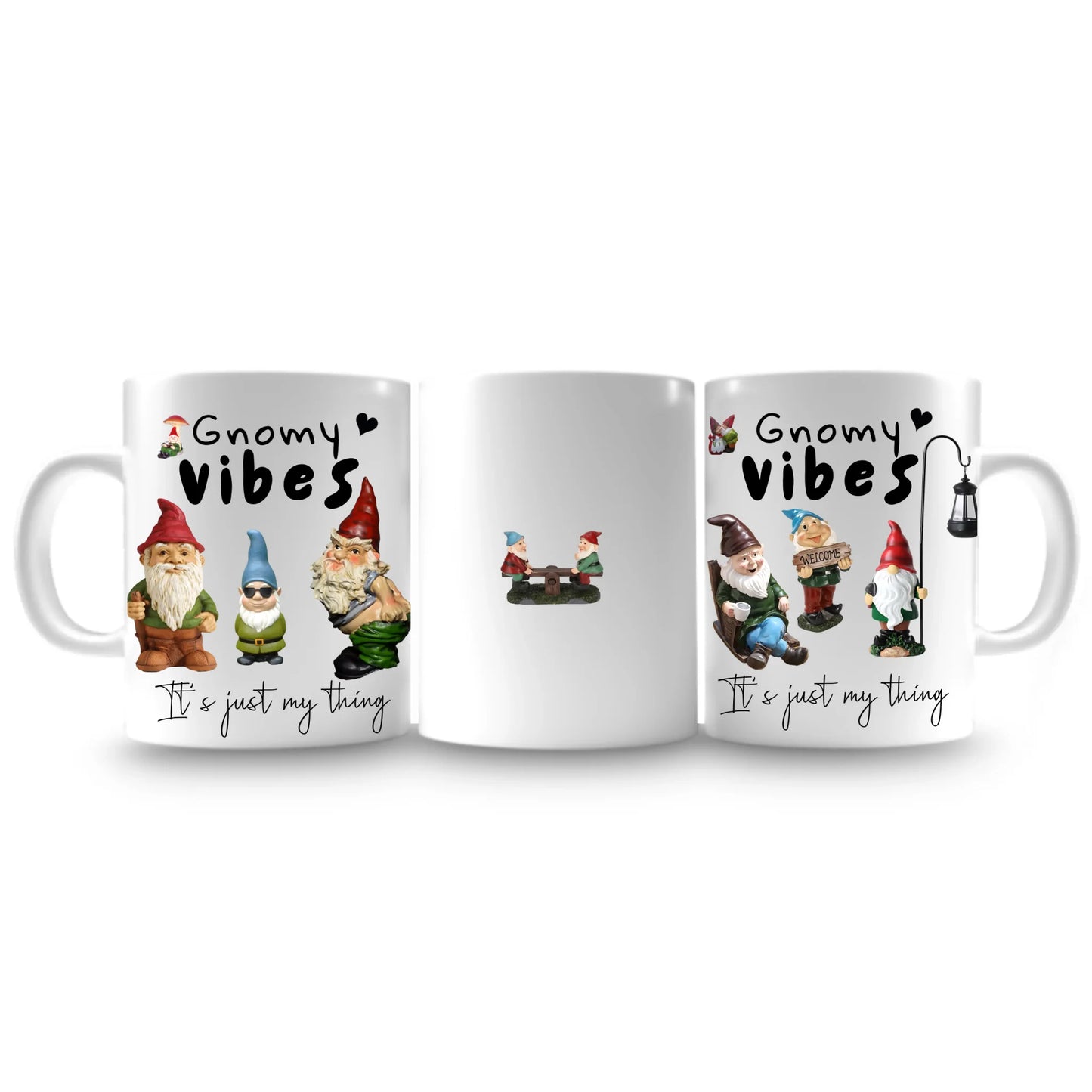 fun garden gnome mug