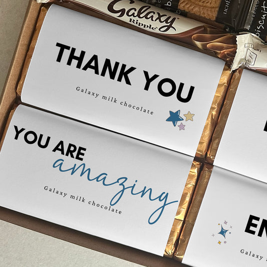 Fun thank you chocolates gift set for nursery staff NHS workers and teachers