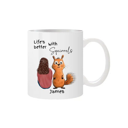 Squirrel-themed coffee mug gift