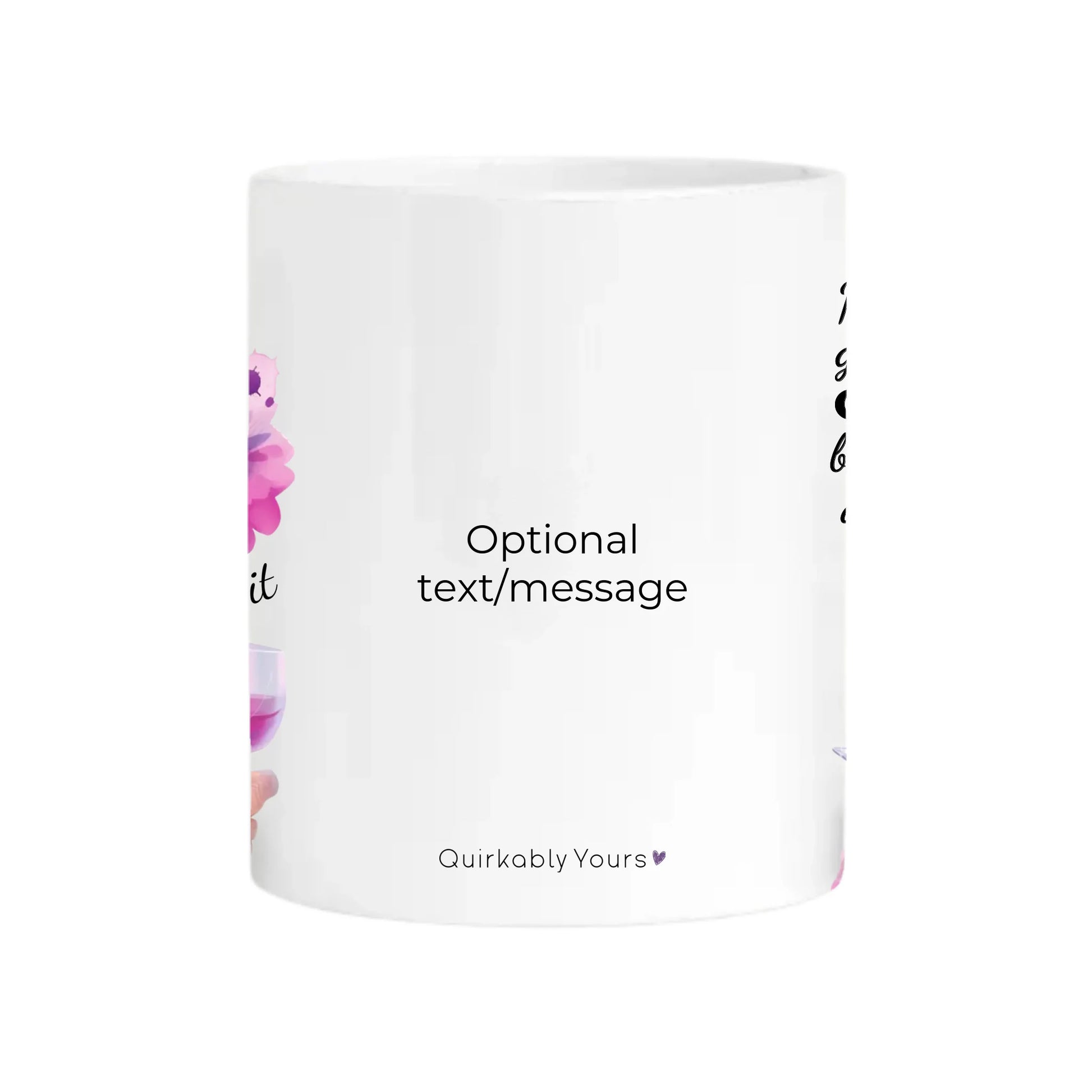 Quirky personalised Grandma mug with funny wine-themed design