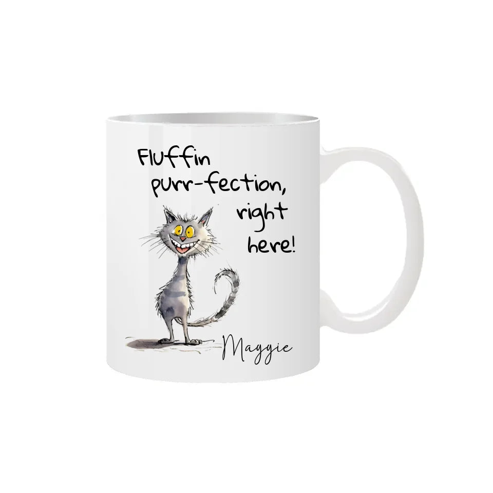 Customisable cat design mug