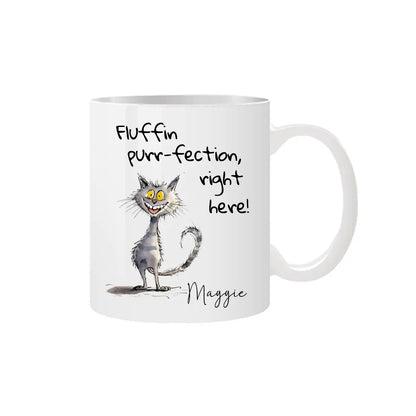 Customisable cat design mug