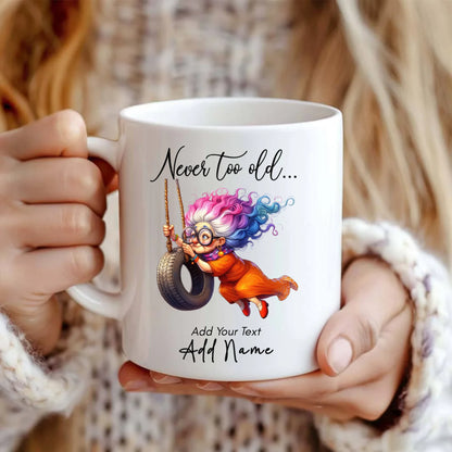 Personalised Grandma mug gift for birthdays and milestone ages UK