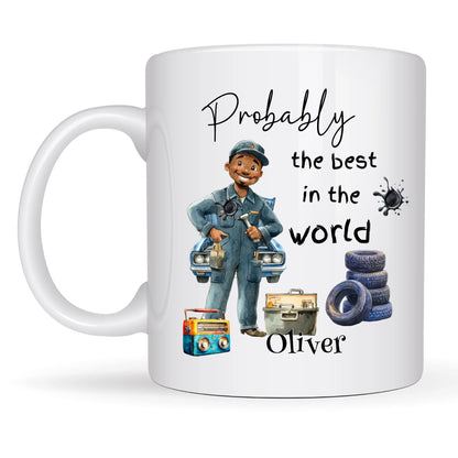 Mechanic mug with tools illustration – fun gift for a mechanic