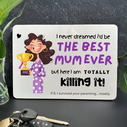 funny gift plaque for mum