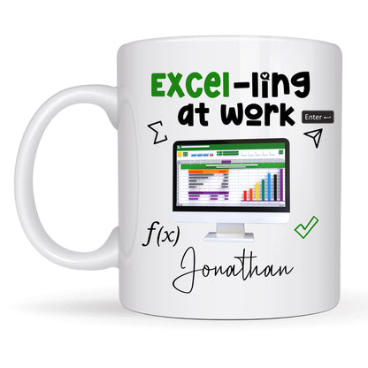 Funny spreadsheet mug for colleague