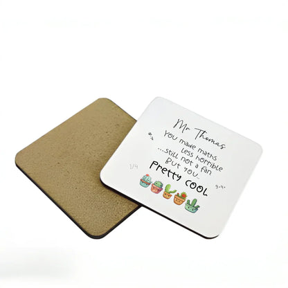 Funny teacher coaster 
