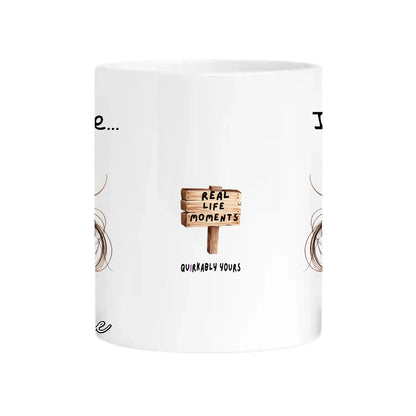 Cheeky personalised mug with red wine design