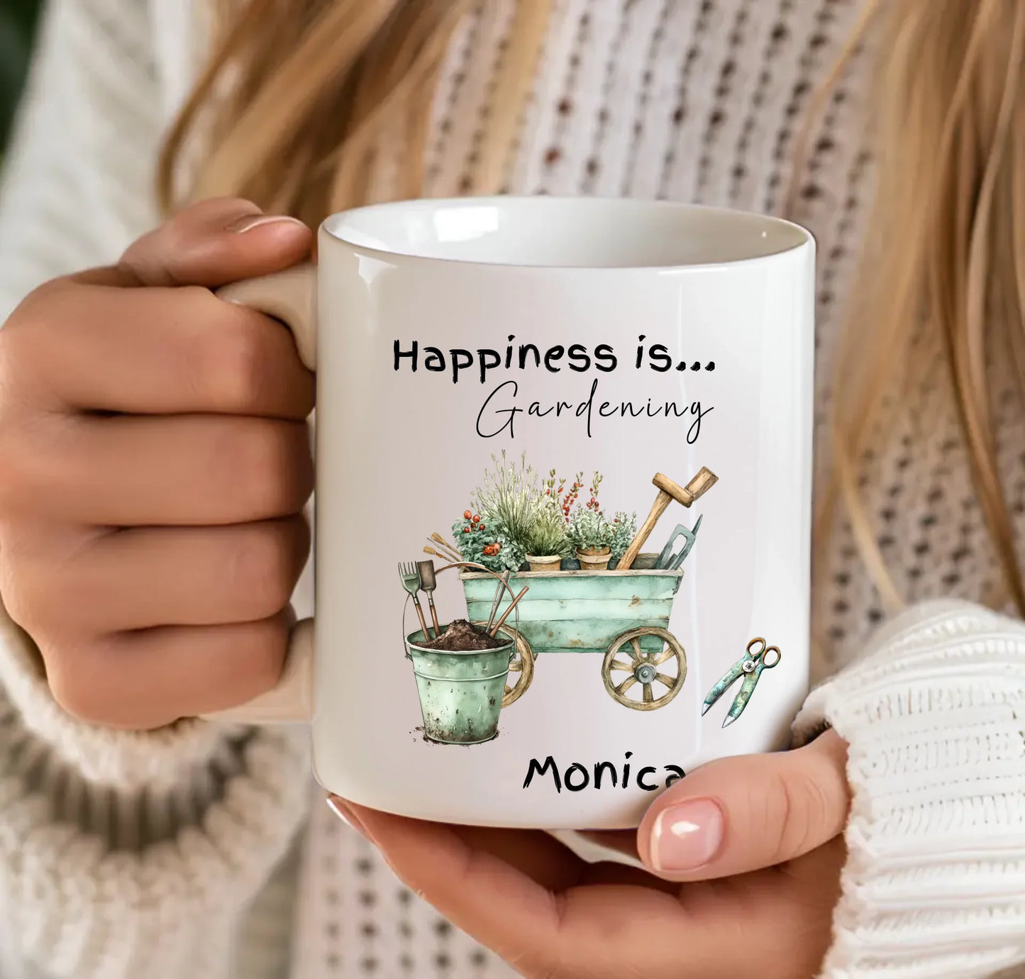 Custom name mug for garden lovers