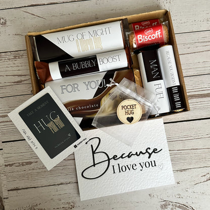 mens letterbox treat box