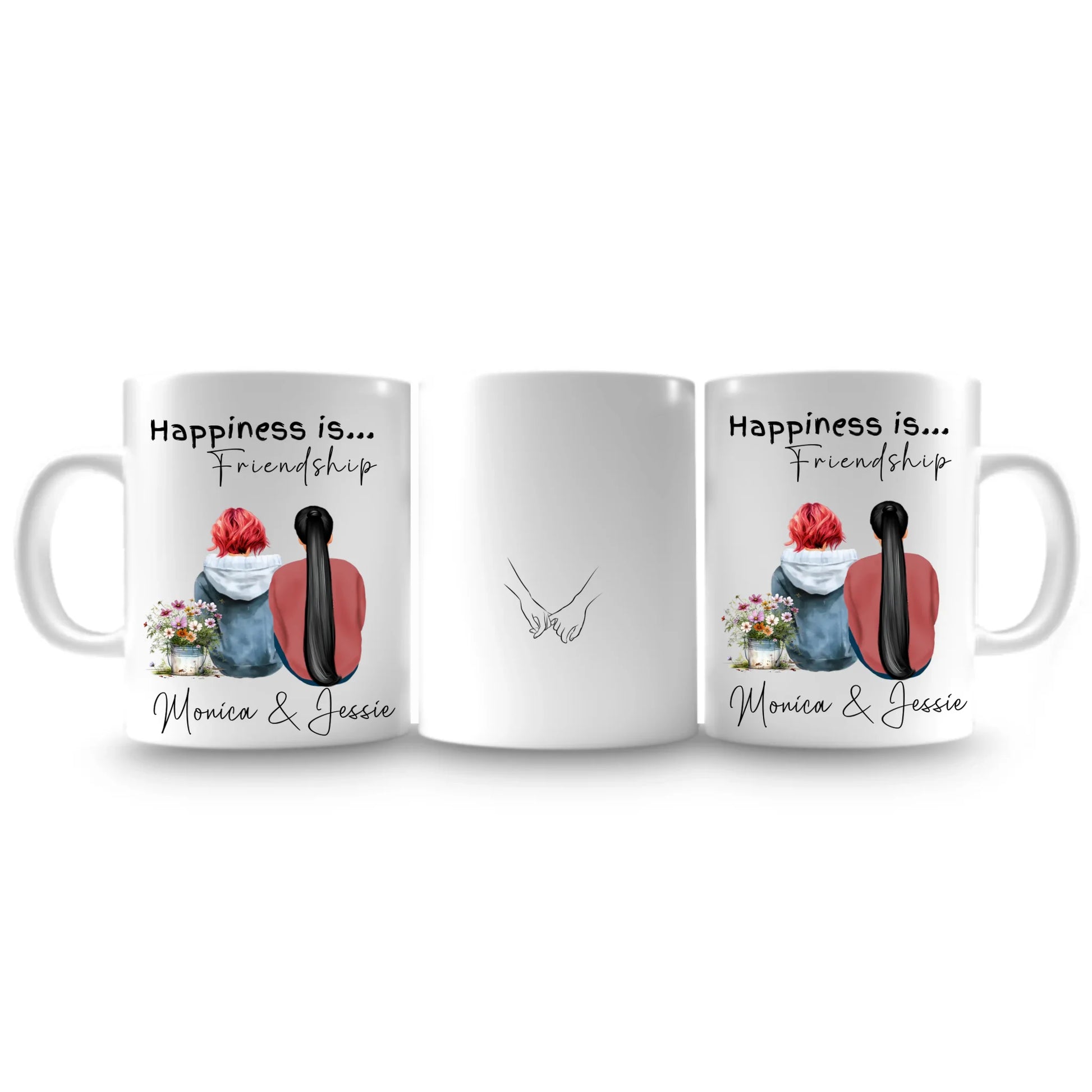 Friendship bond mug with custom hair and outfits