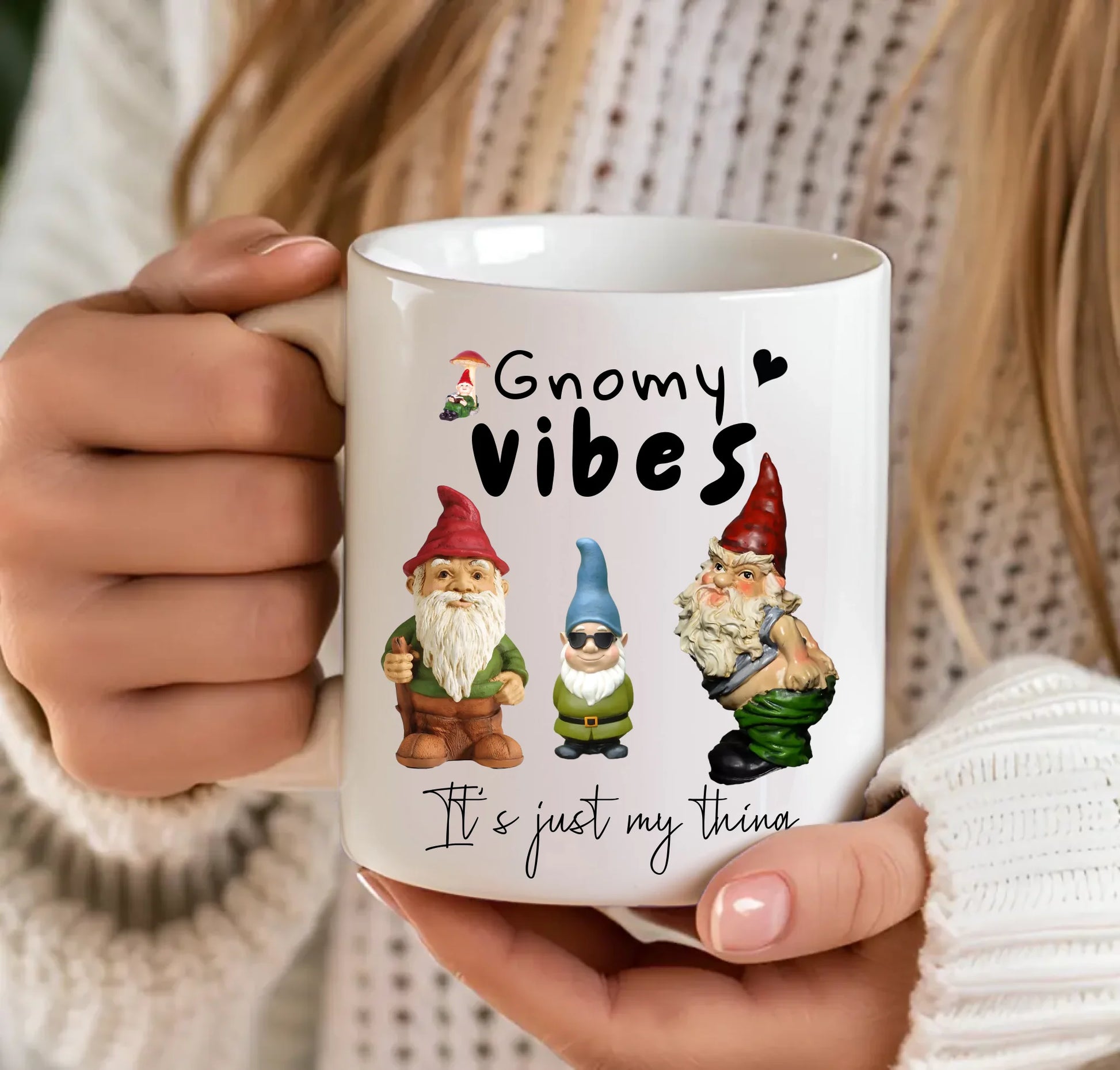 garden gnome mug