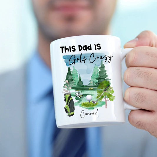This Dad is Golf Crazy funny mug