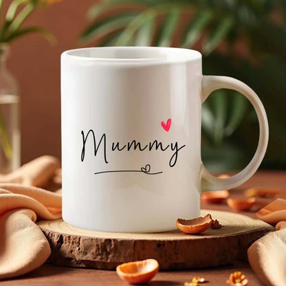 Heart and tail personalised mug for parents