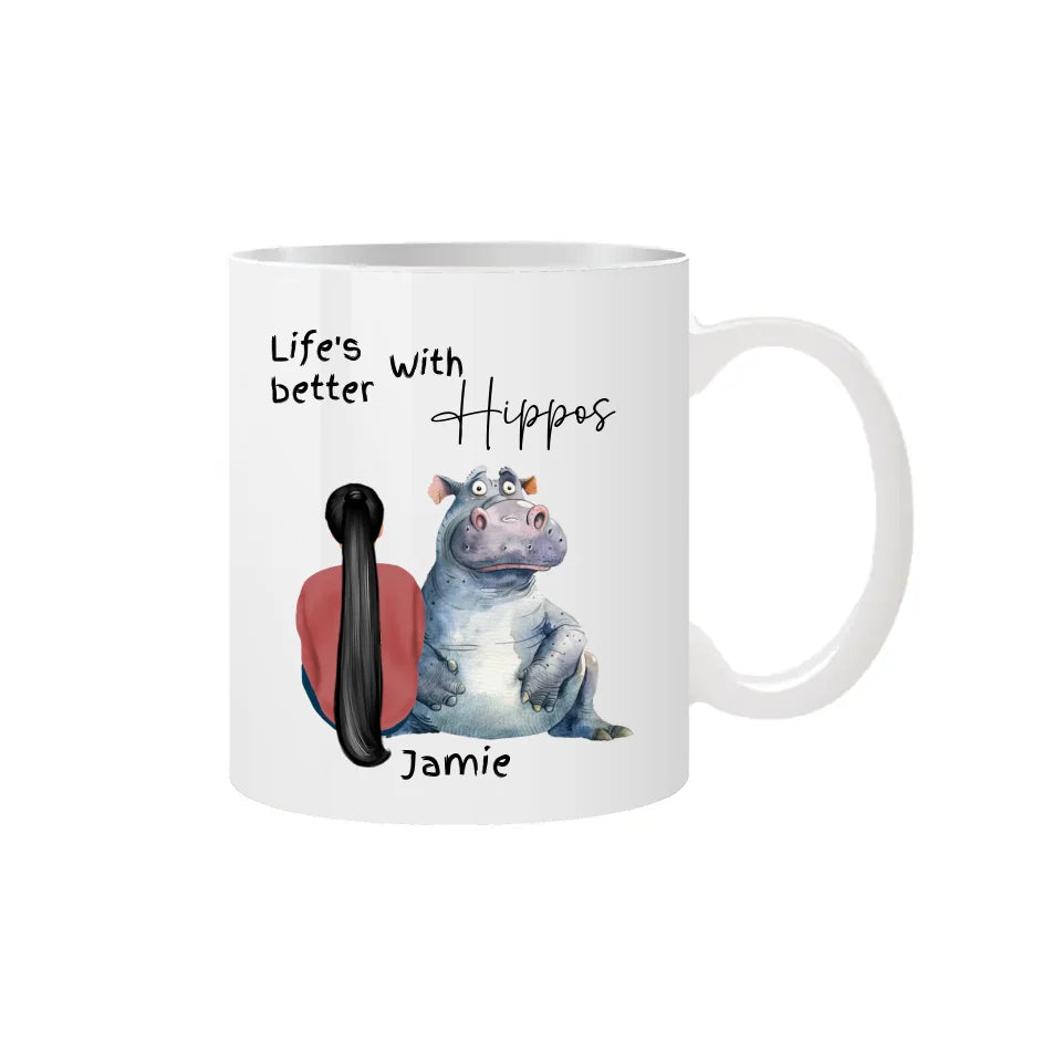 Hippo-themed personalised gift