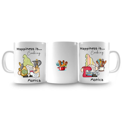 Happiness is Cooking mug for food lovers