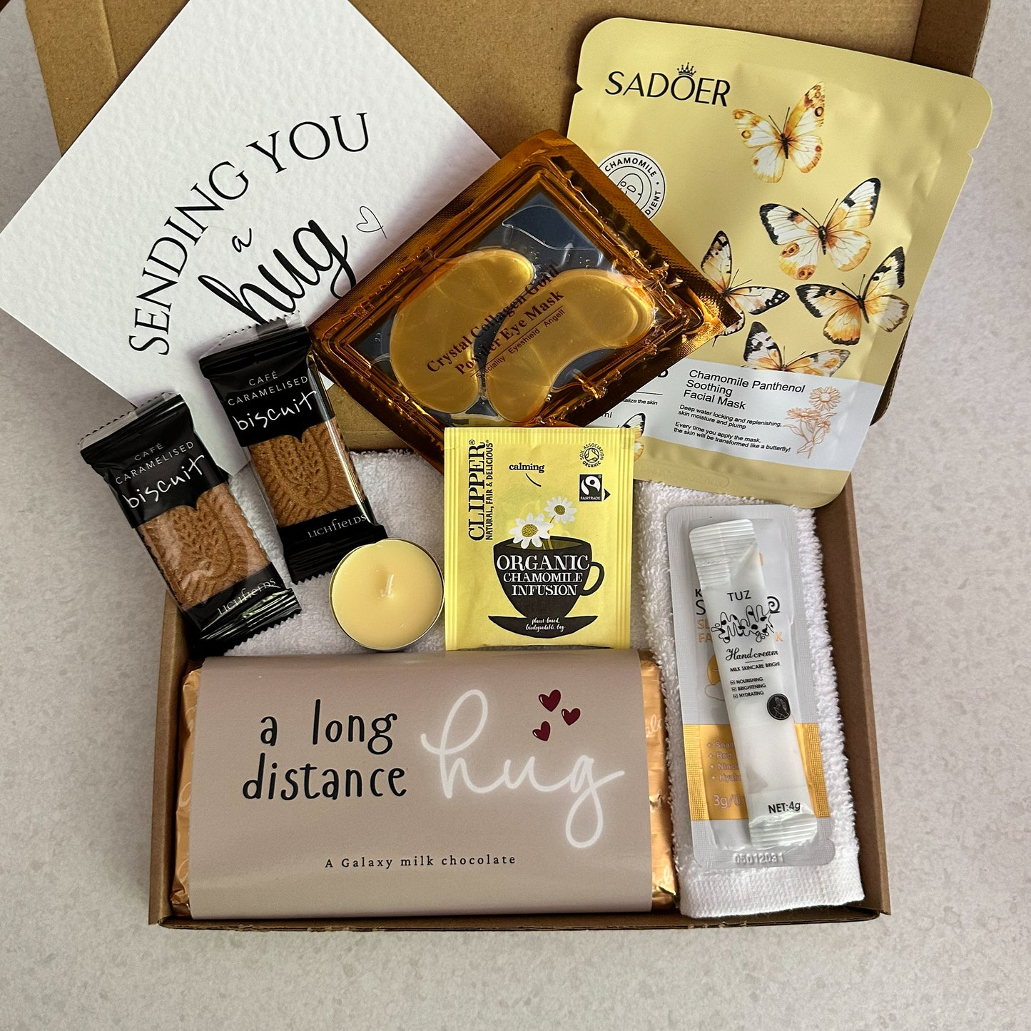 Hug in a box letterbox gift to send love from afar