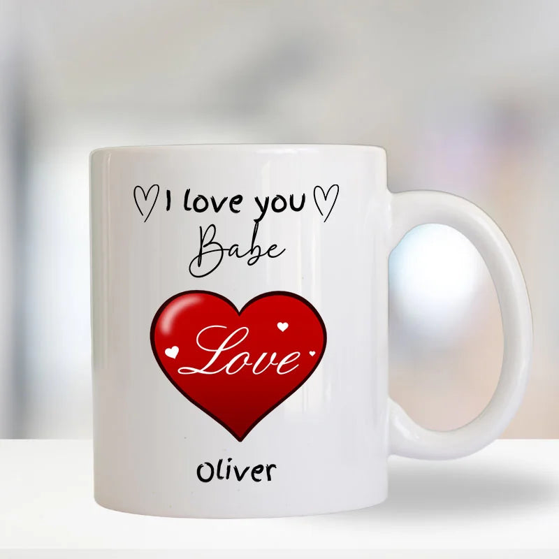 Personalised I Love You Babe Mug