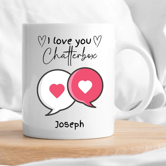 I Love You Chatterbox Personalised Mug