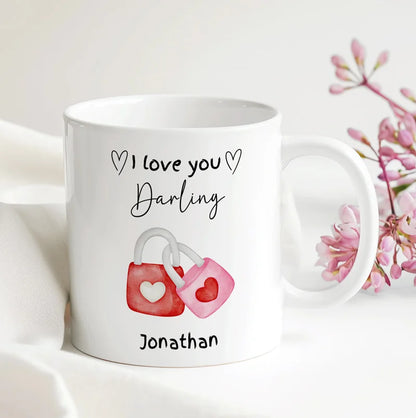 Personalised I Love You Darling Mug