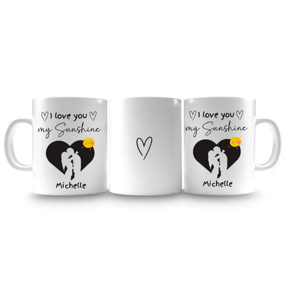 i love you heart mug