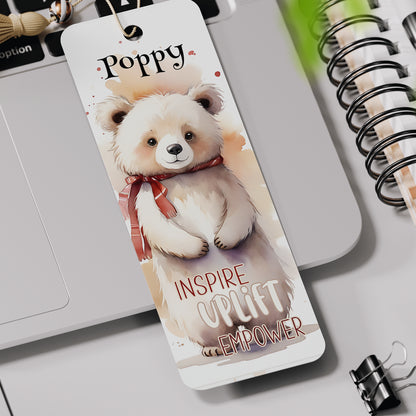 bear bookmark with empowering quote