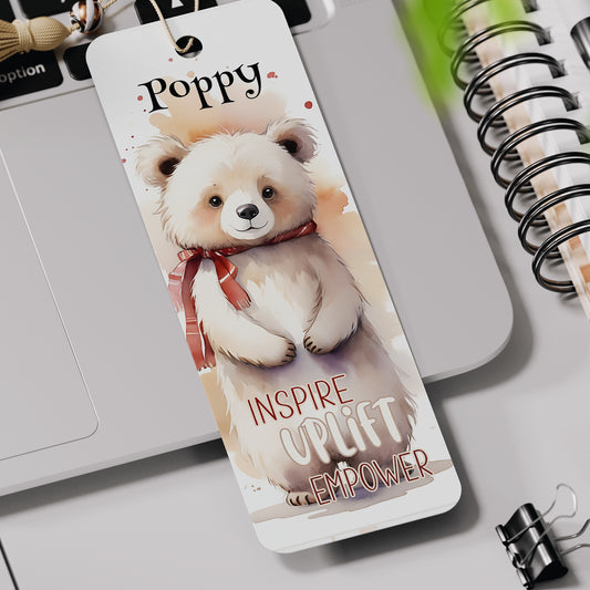 bear bookmark with empowering quote