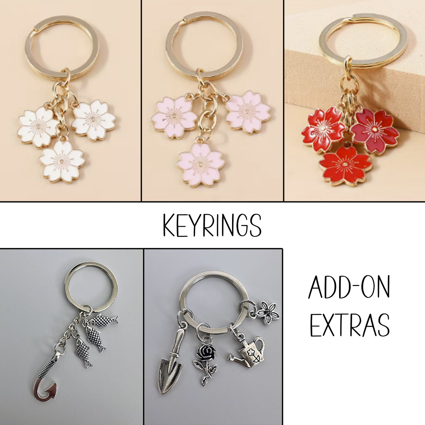 Charm Keyrings – add-on only