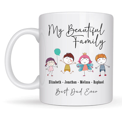Custom stick people mug