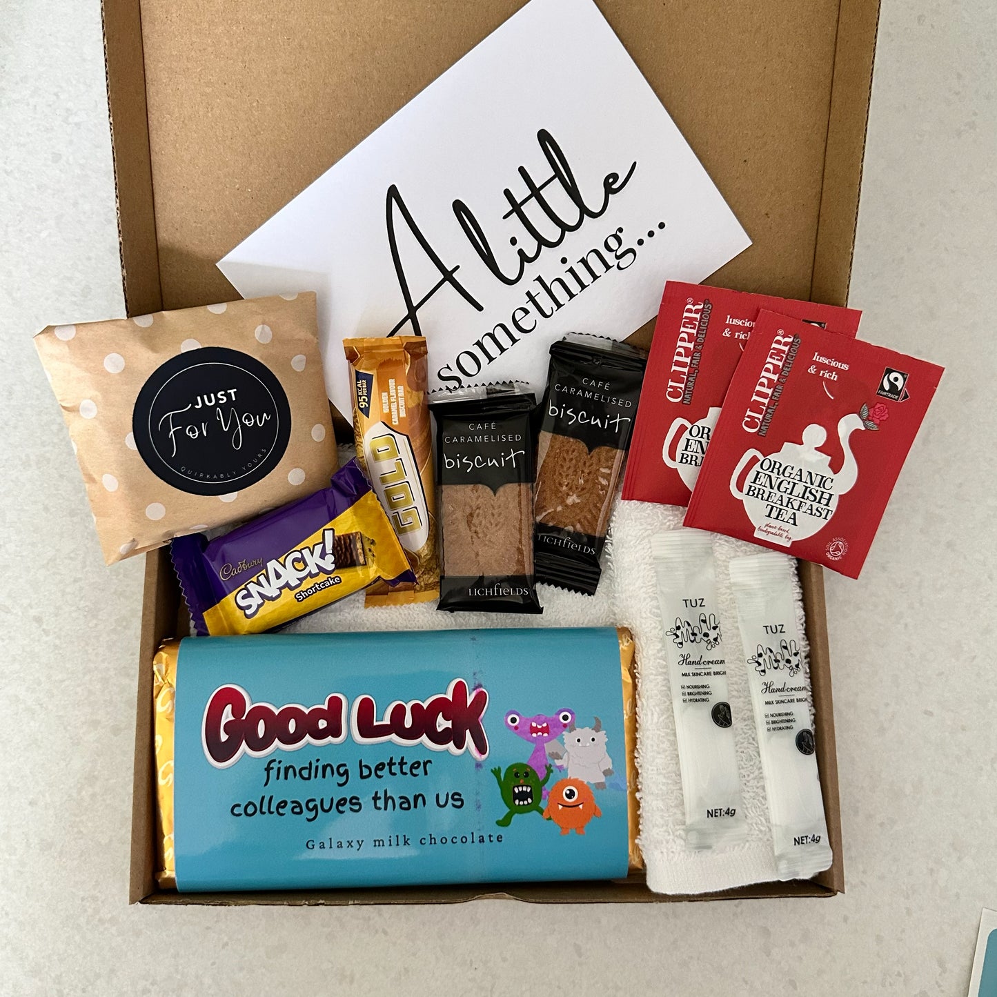 Funny colleague gift box UK good luck finding better colleagues than us