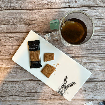 letterbox gift including chocolate, tea and biscuits