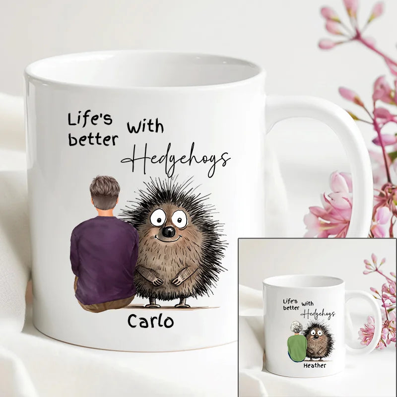 Personalised Life’s Better With Hedgehogs mugv