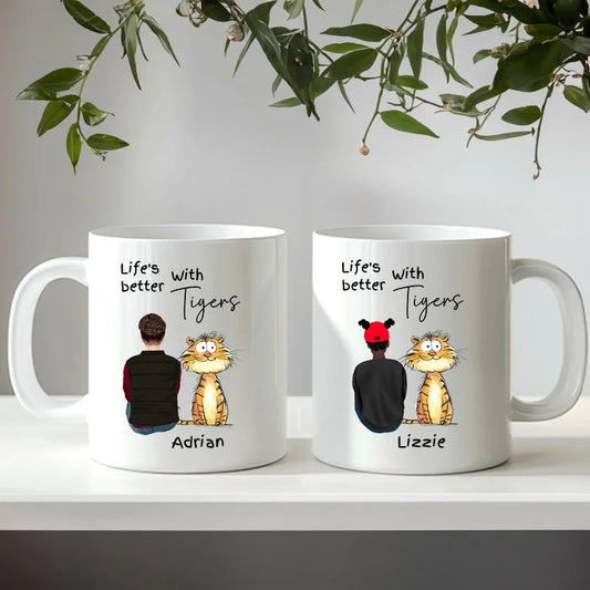 Custom tiger lover mug with name