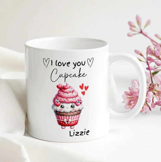 I Love You Cupcake Personalised Mug