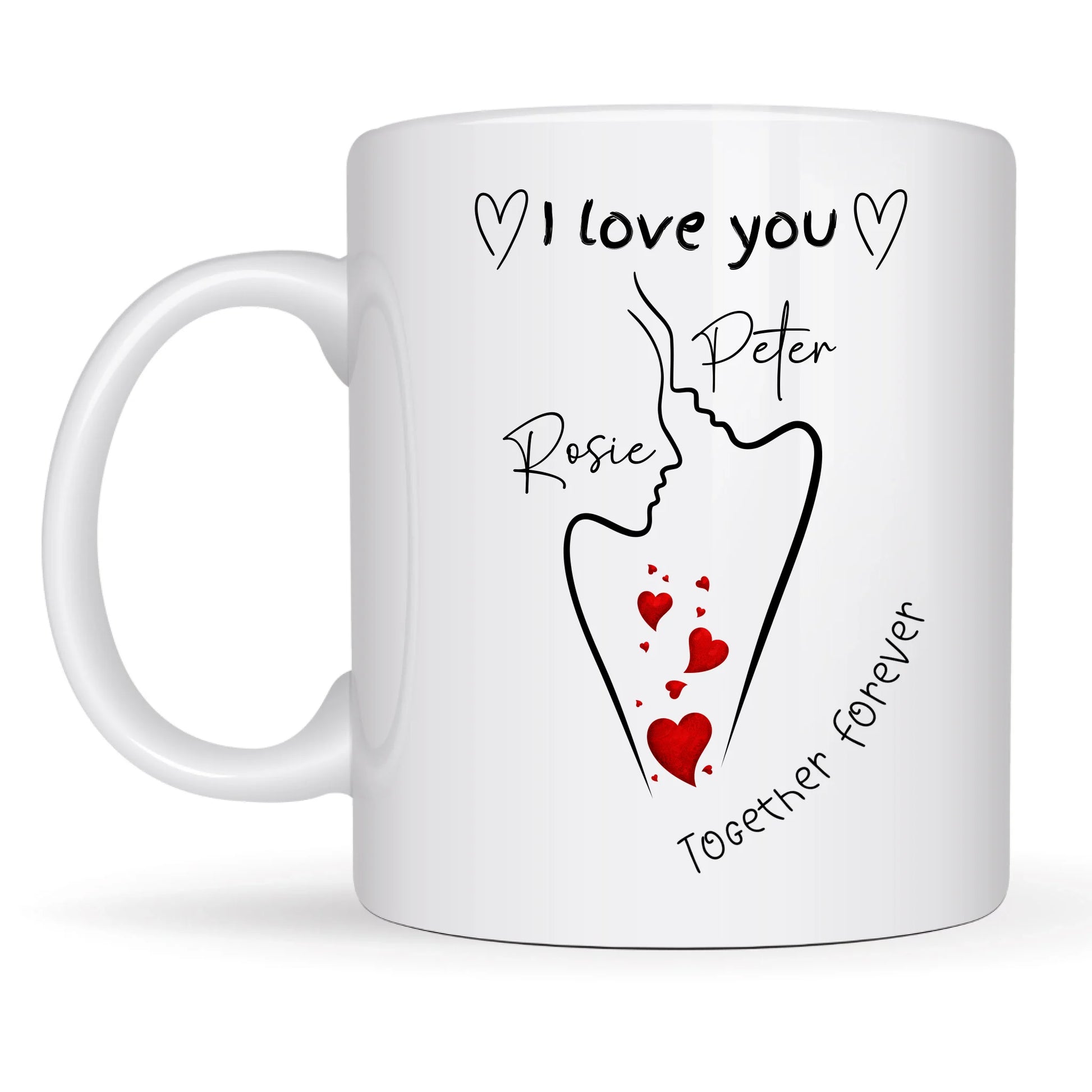 Modern I love you mug for couples gift